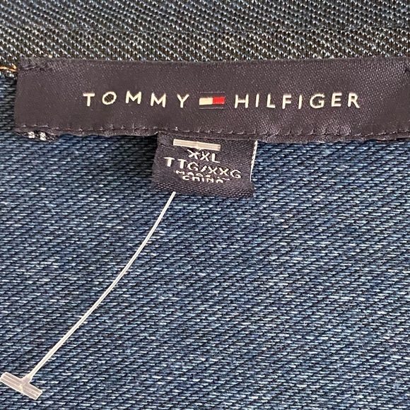 Tommy Hilfiger Knit Denim Band Jacket Woman’s XXL/TTG/XXG Blue Minimalist NWOT - Picture 9 of 9